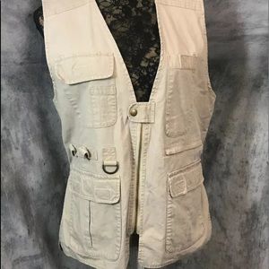 TRAVELSMITH Khaki Tan Travel Safari Vest Medium